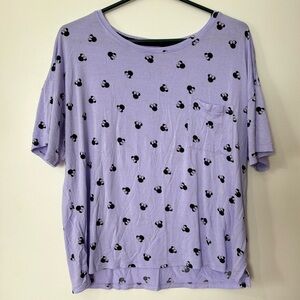 🎉4/30$🎉 Disney Black Mickey Mouse Heads Lilac T-Shirt – Women's Medium 👕